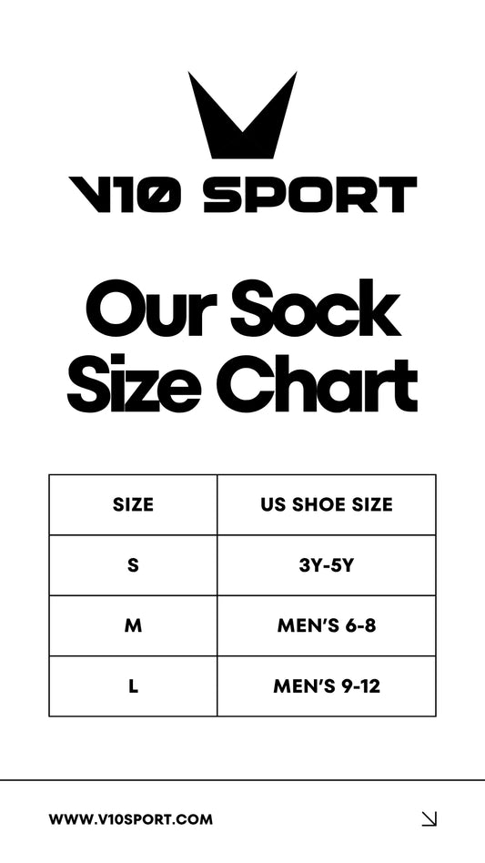 V10 Sport Pro Grip Socks — Midcalf Performance Series (Black)